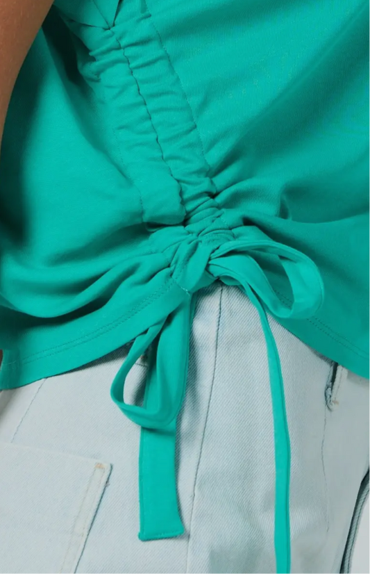 Teal Bow Tie Top