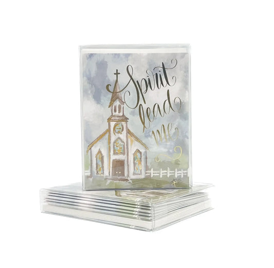 Gold Foil Spirit Lead Me Folded Notes