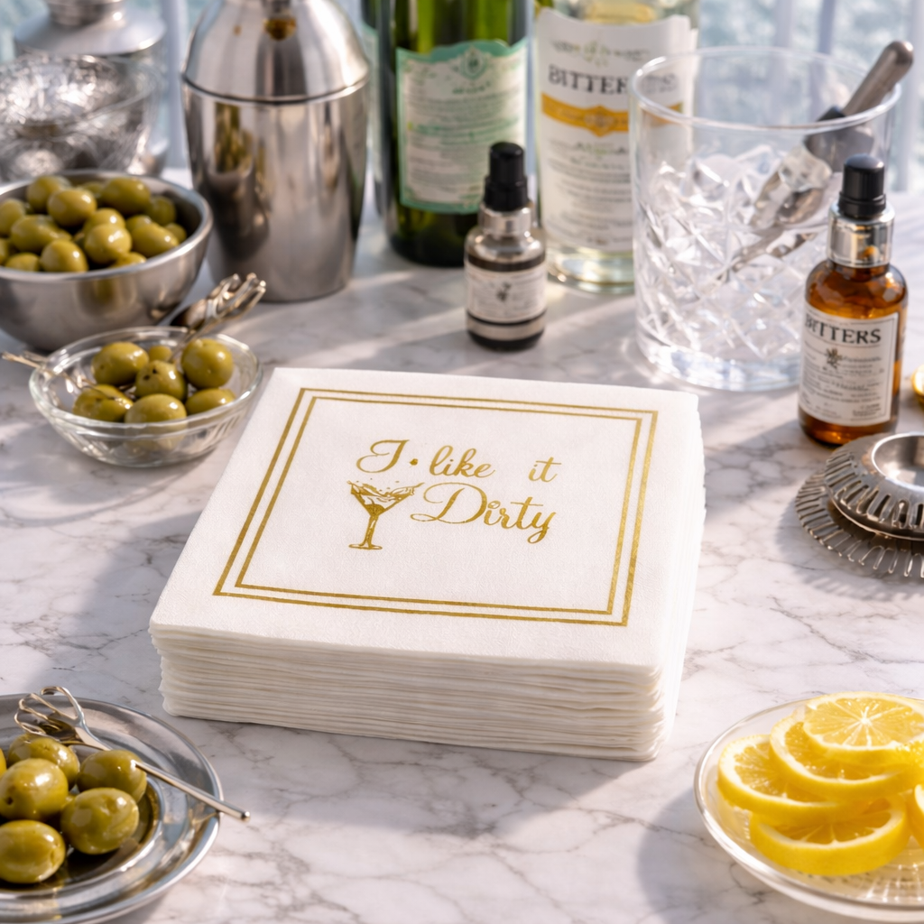 Linen-Feel Cocktail Napkins