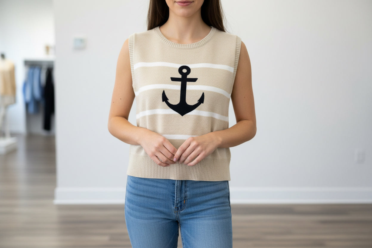 Anchor Sweater Top