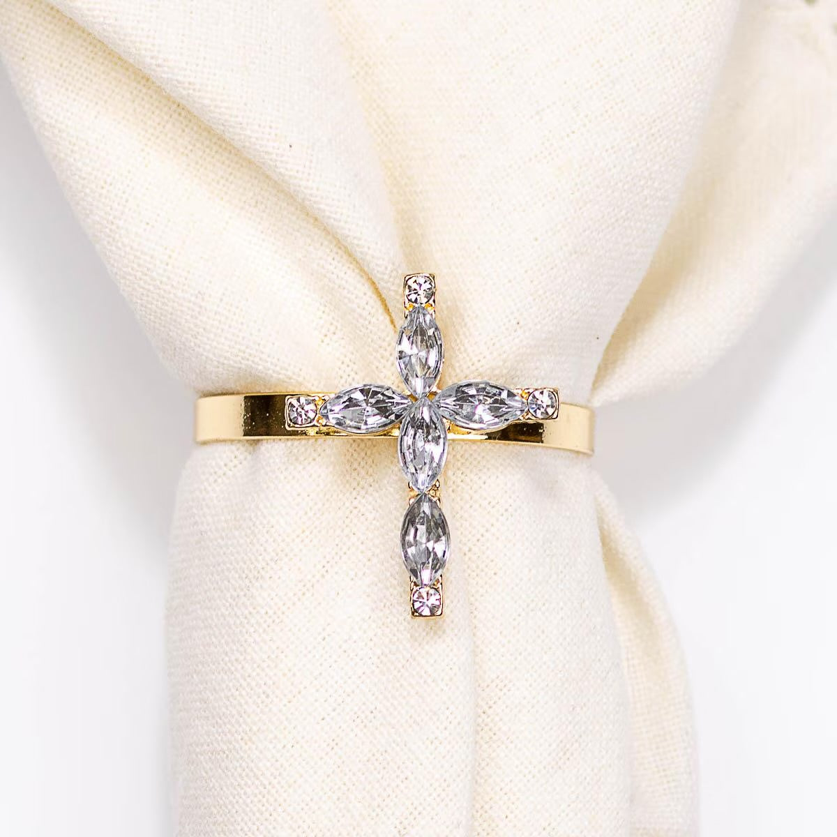 Jeweled Cross Napkin Ring