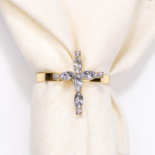 Jeweled Cross Napkin Ring