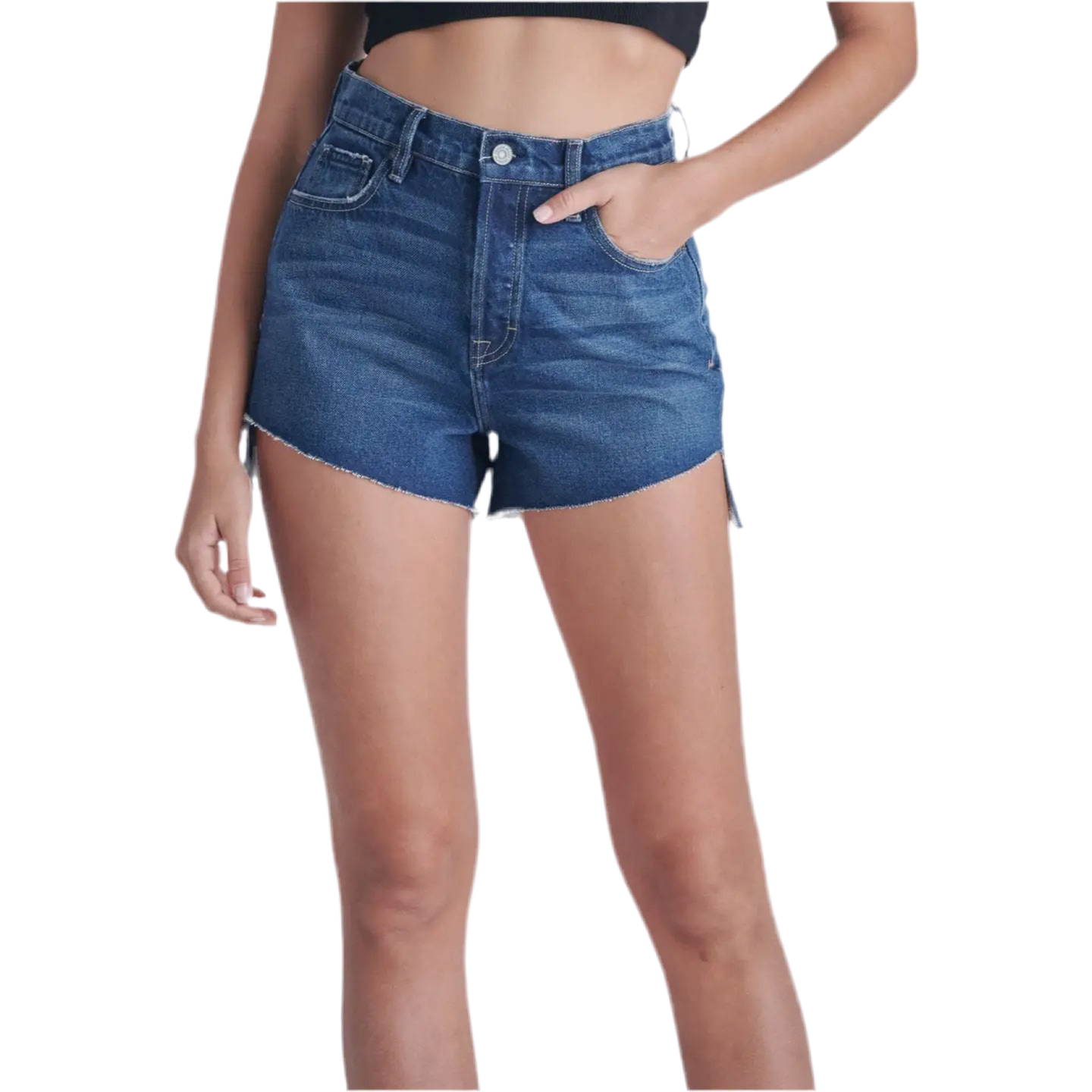 Sofie Mom Short With Slanted Hem