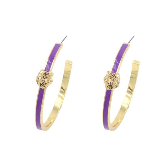 LSU Hoop Earrings