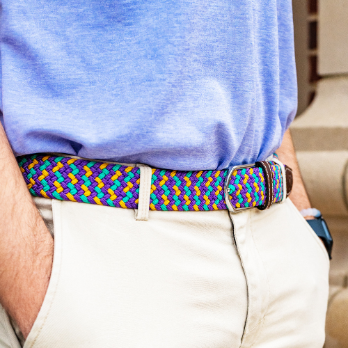 The Krewe Woven Elastic Stretch Belt