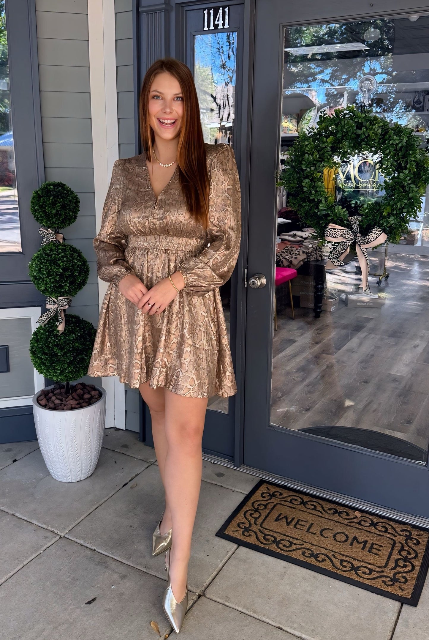 Phyton’s Radiance Long Sleeve Mini Dress