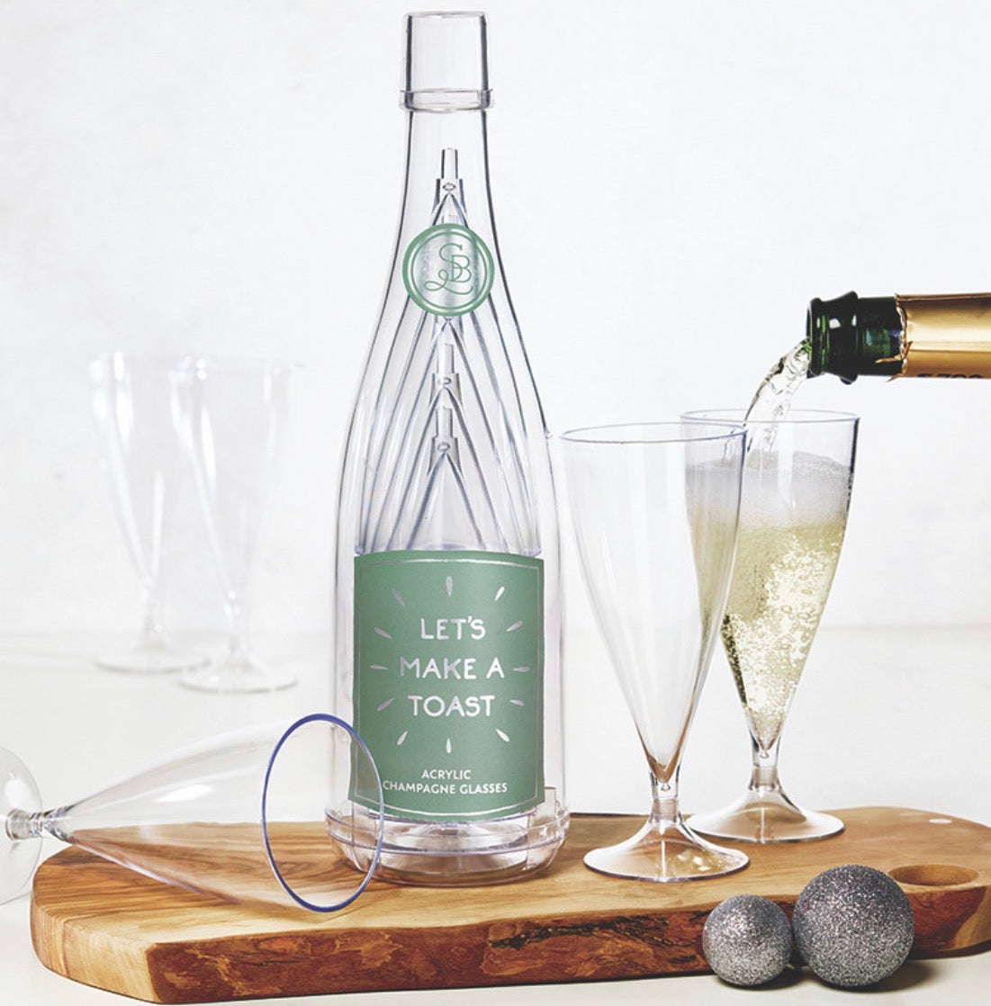 Acrylic Glass Set— Lets Toast