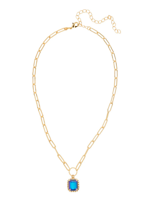 Octavia Scallop Blue Delite Pendant Necklace