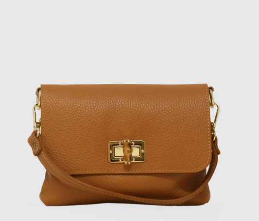 Genuine Italian Leather Clutch And Crossbody Bag