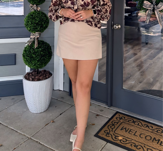 High Waisted Corduroy Skort