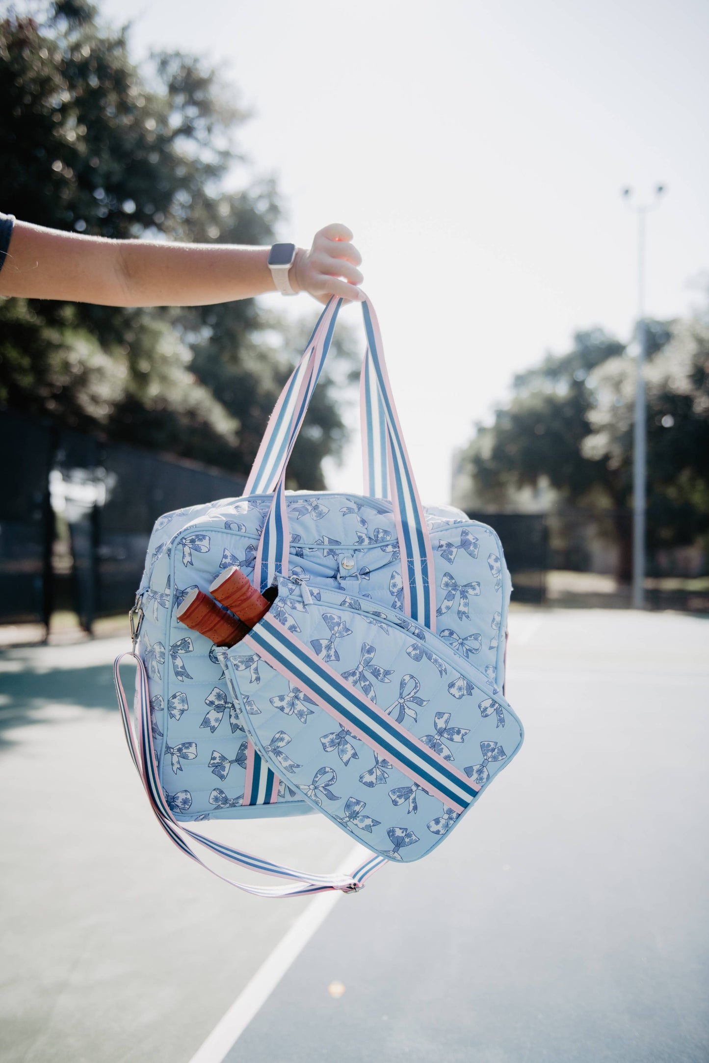 Toile Coquette Bows Pickleball Bag