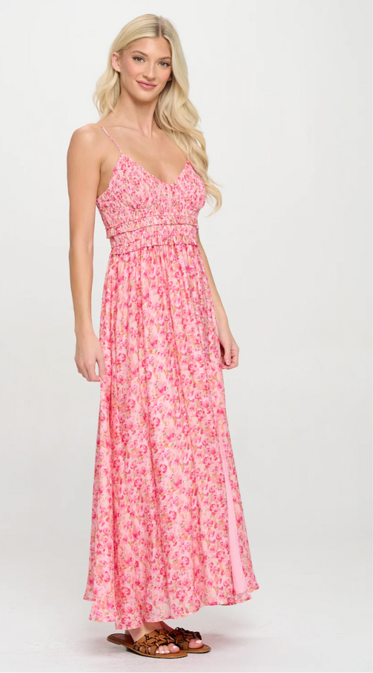 Rosy Breeze Maxi Dress