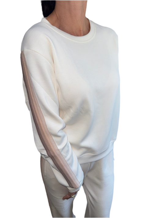 Coconut Striped Crew Neck