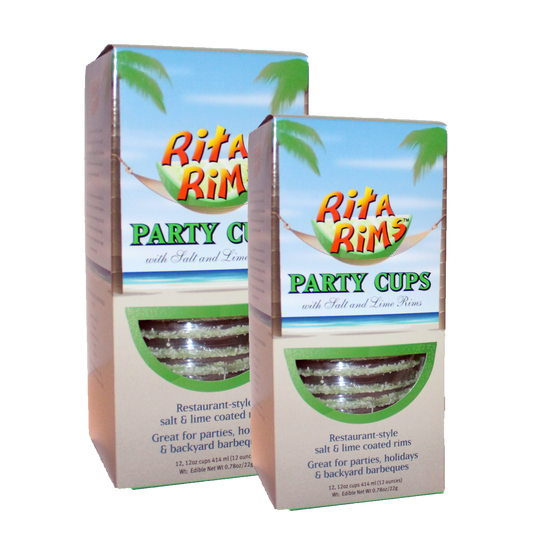 RitaRims Salt & Lime Pre Rimmed Cups  12 cups per box