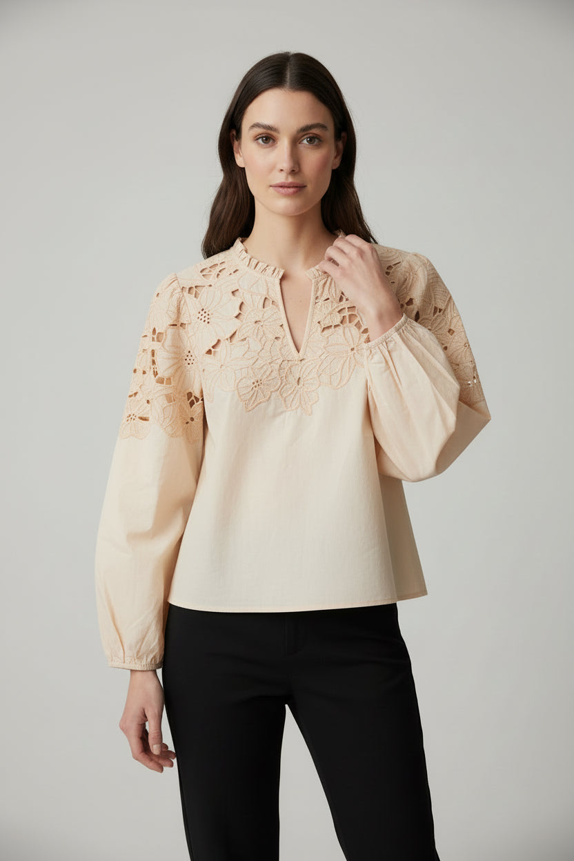 Embroidery Detailed Top