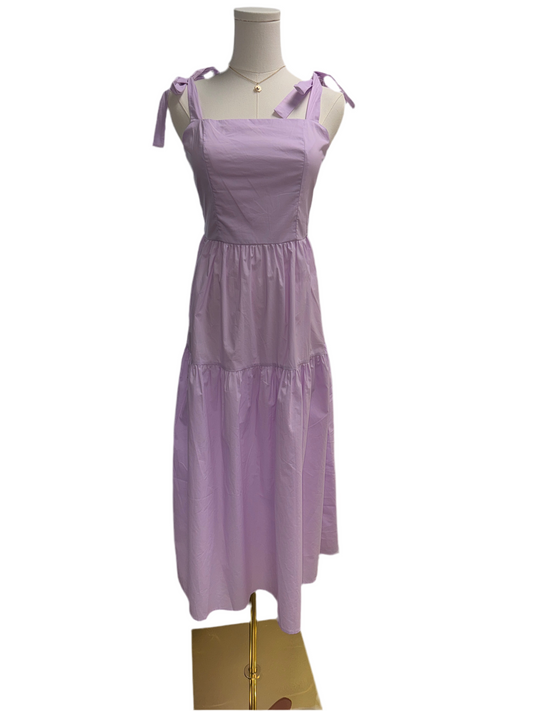 Lavender Poplin Maxi Dress