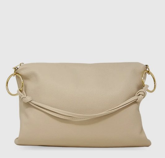 Genuine Italian Leather Top Handle And Crossbody Bag