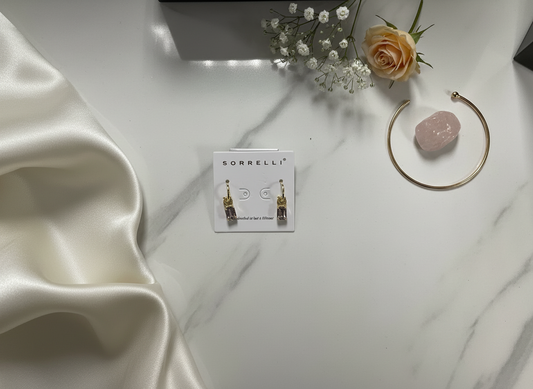 Light Amethyst Huggie Hoop