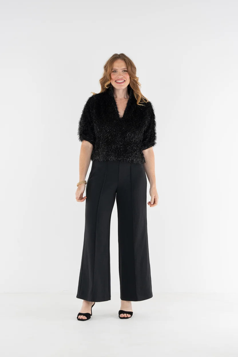 Estelle Black Tie Top