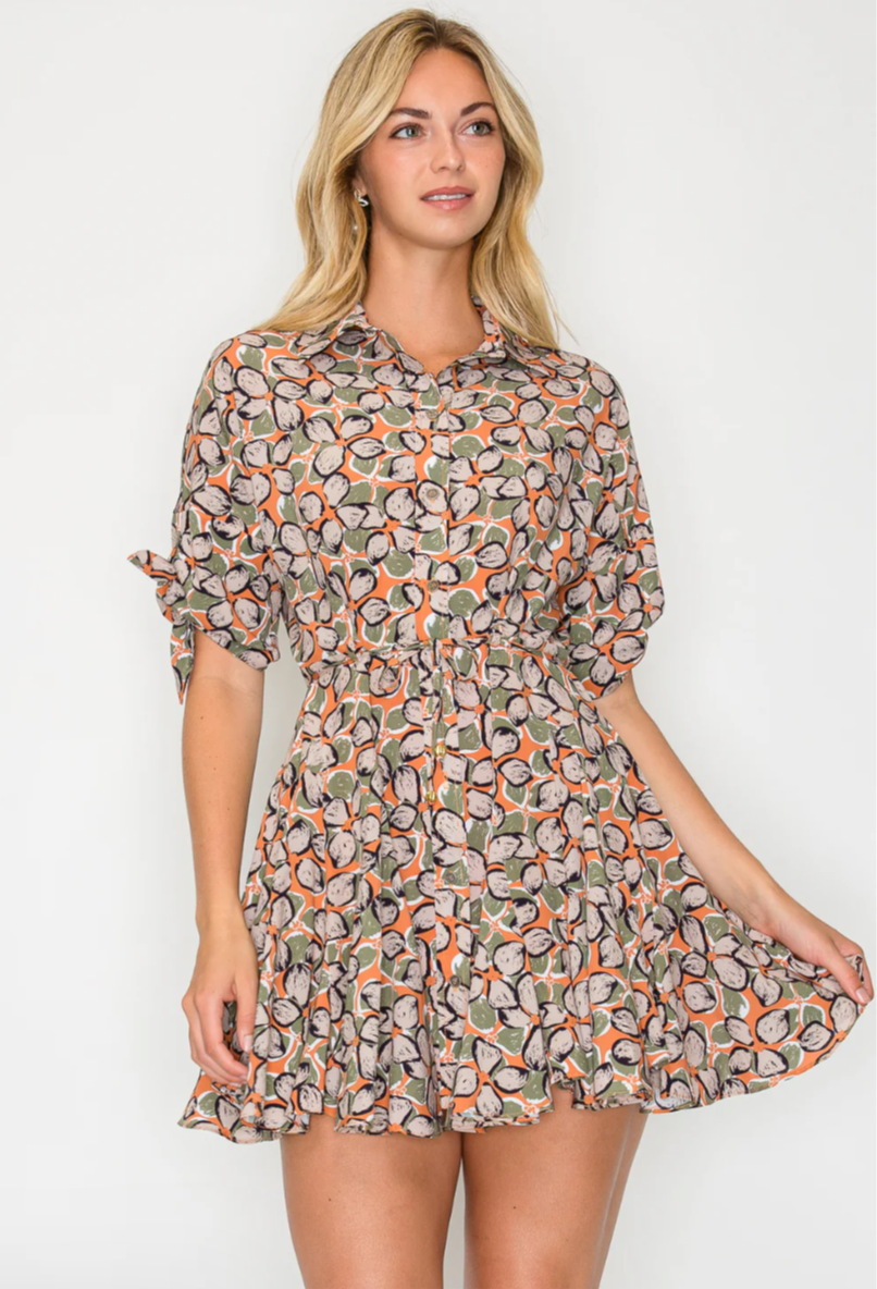Autumn Pebble Shirt Dress
