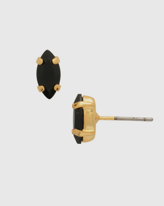 Clarissa Jet Black Studs