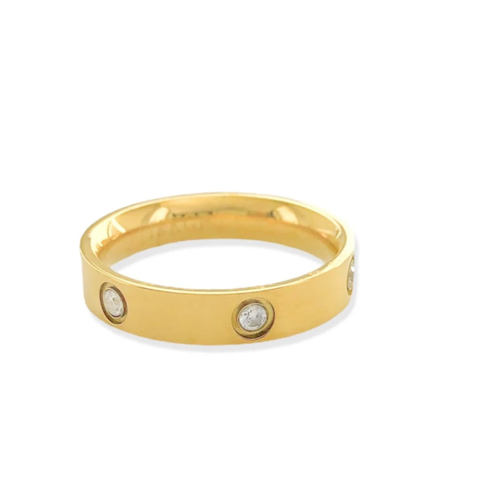 Water Resistant Band With Crystal Accents