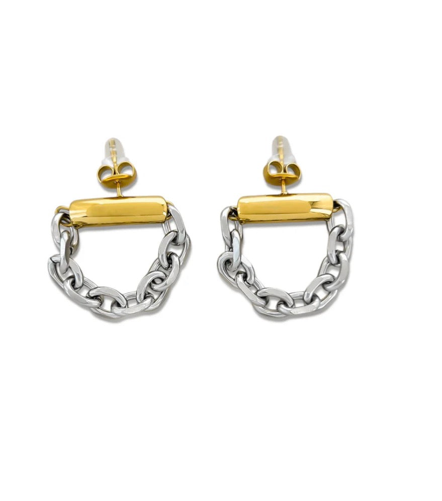 Water Resistant Chain Link Earrings