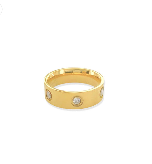 Water Resistant Band With Crystal Accents