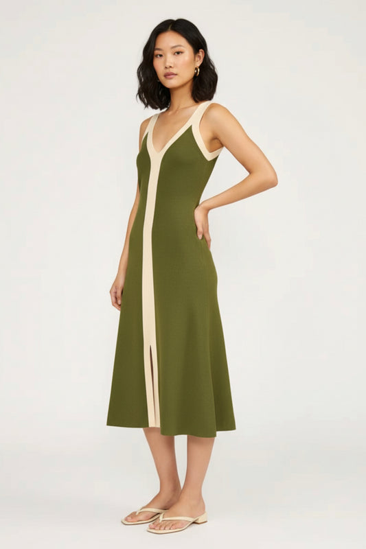 Analise Colorblock Midi Dress