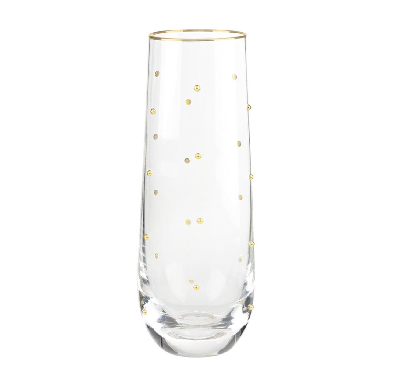 Gold Dotted Champagne Glass