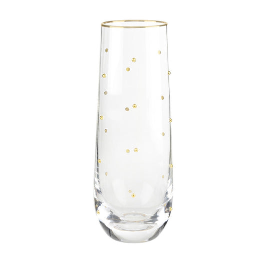 Gold Dotted Champagne Glass