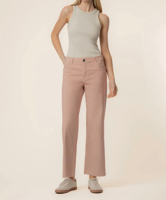 Charlotte Red And White Pinstripe Pants