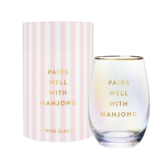 Wine Glass— Pairs well With Mahjong