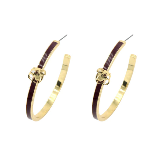 Mississippi State Hoop Earrings
