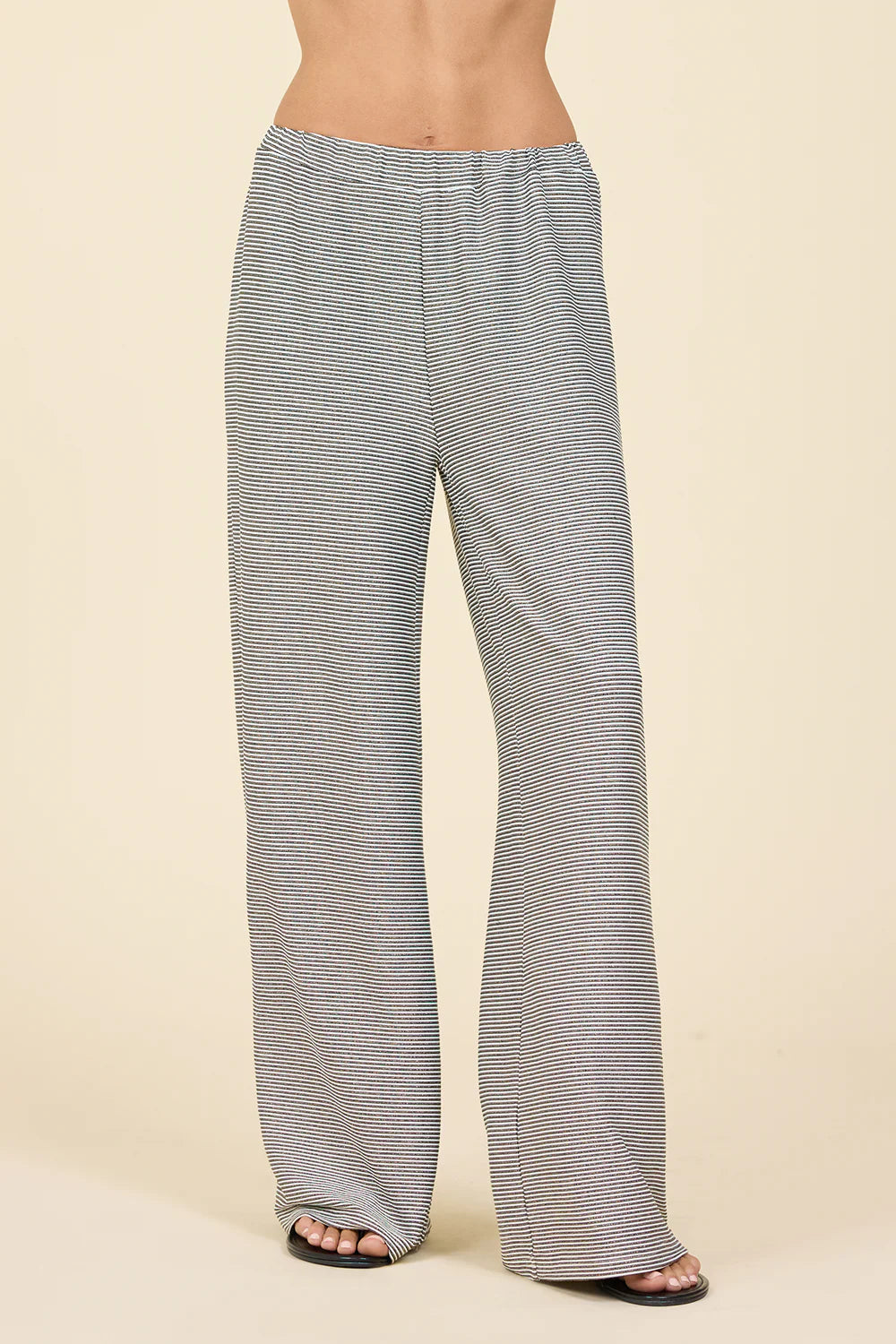 Black Stripe Lurex Pant