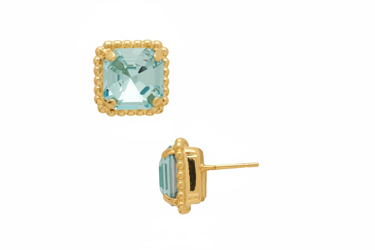 Aquamarine Izzy Studs