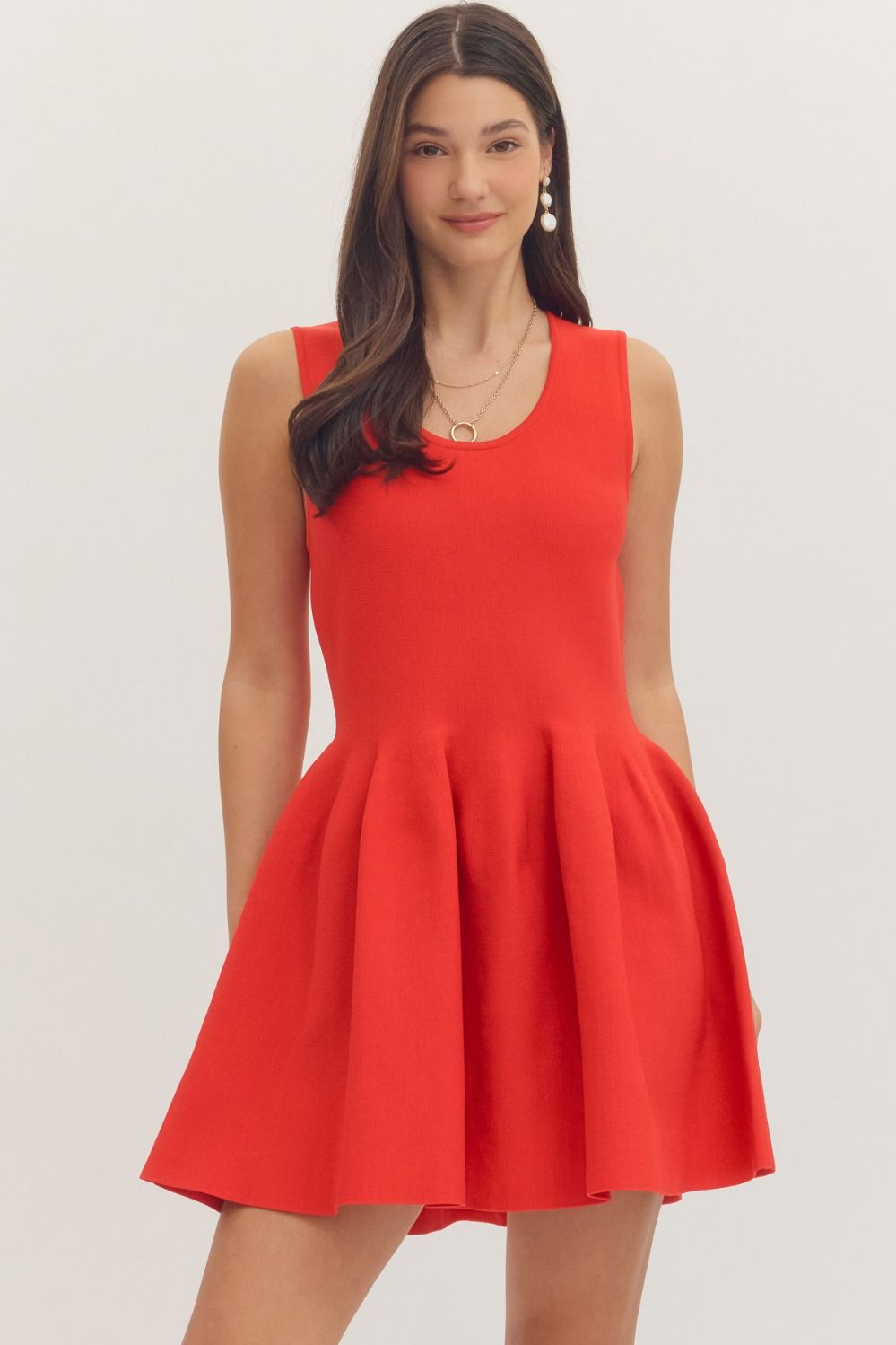 Sleeveless Knit Mini Dress