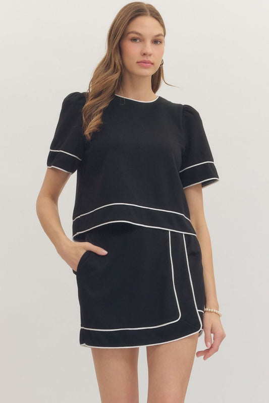 Nautical Wrap Skort
