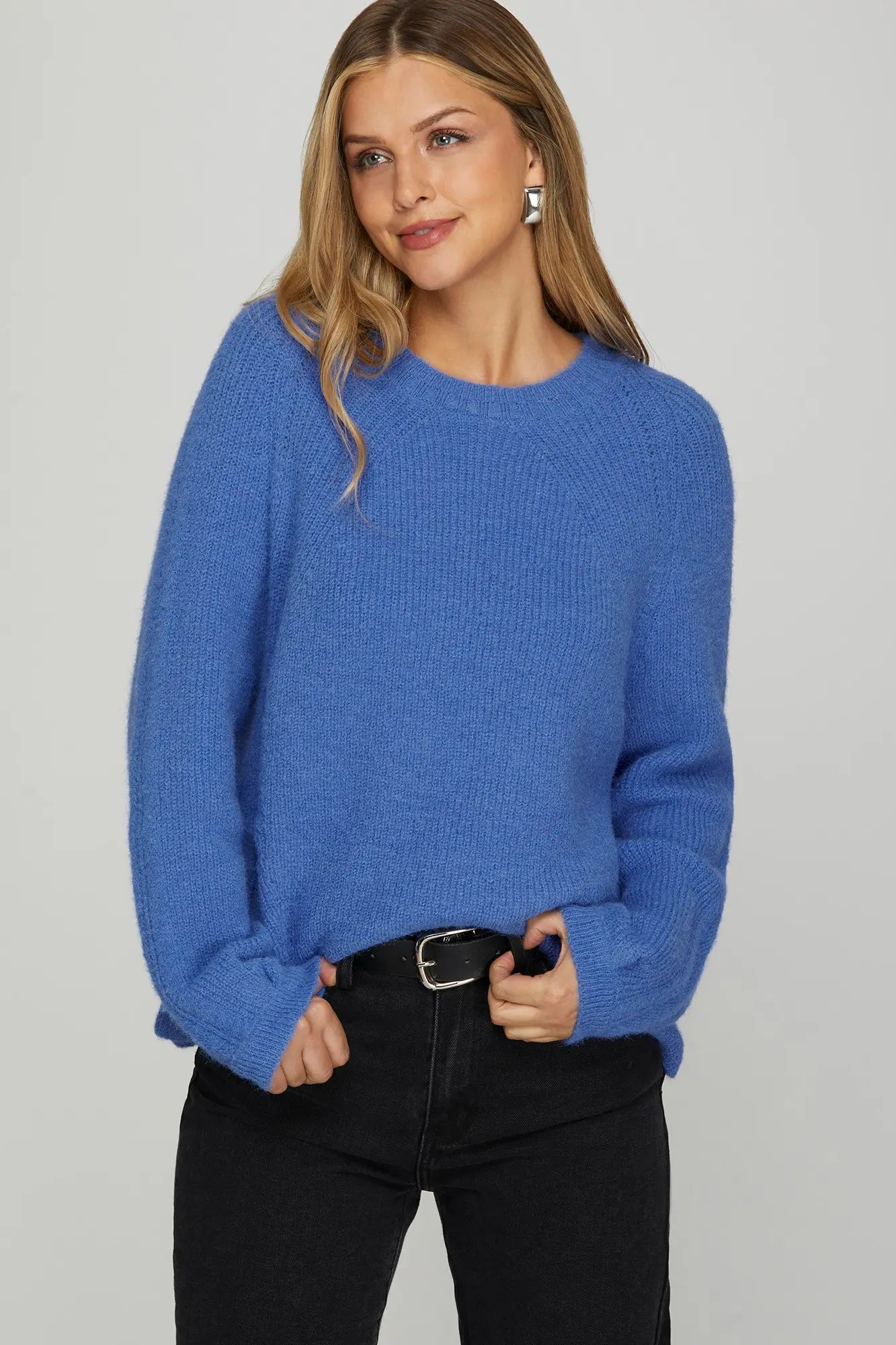 Long Sleeve Round Neck Sweater Top