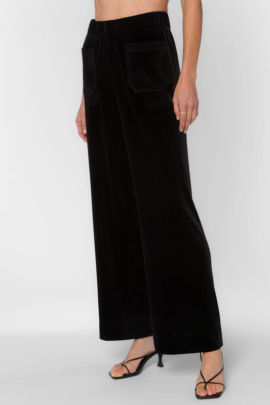 Bates Pure Black Velvet Pants