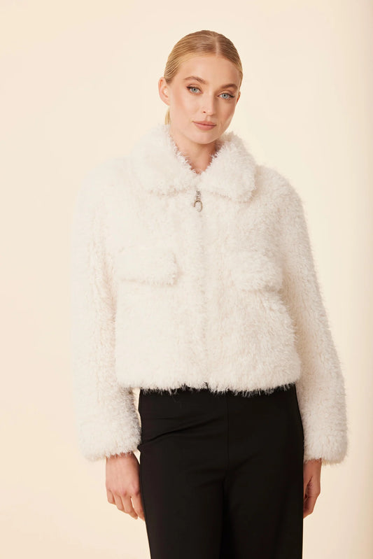 Shaggy Faux Fur Reversible Zip Jacket