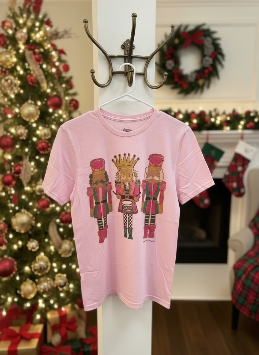 Faceless Nutcracker Pink Tee