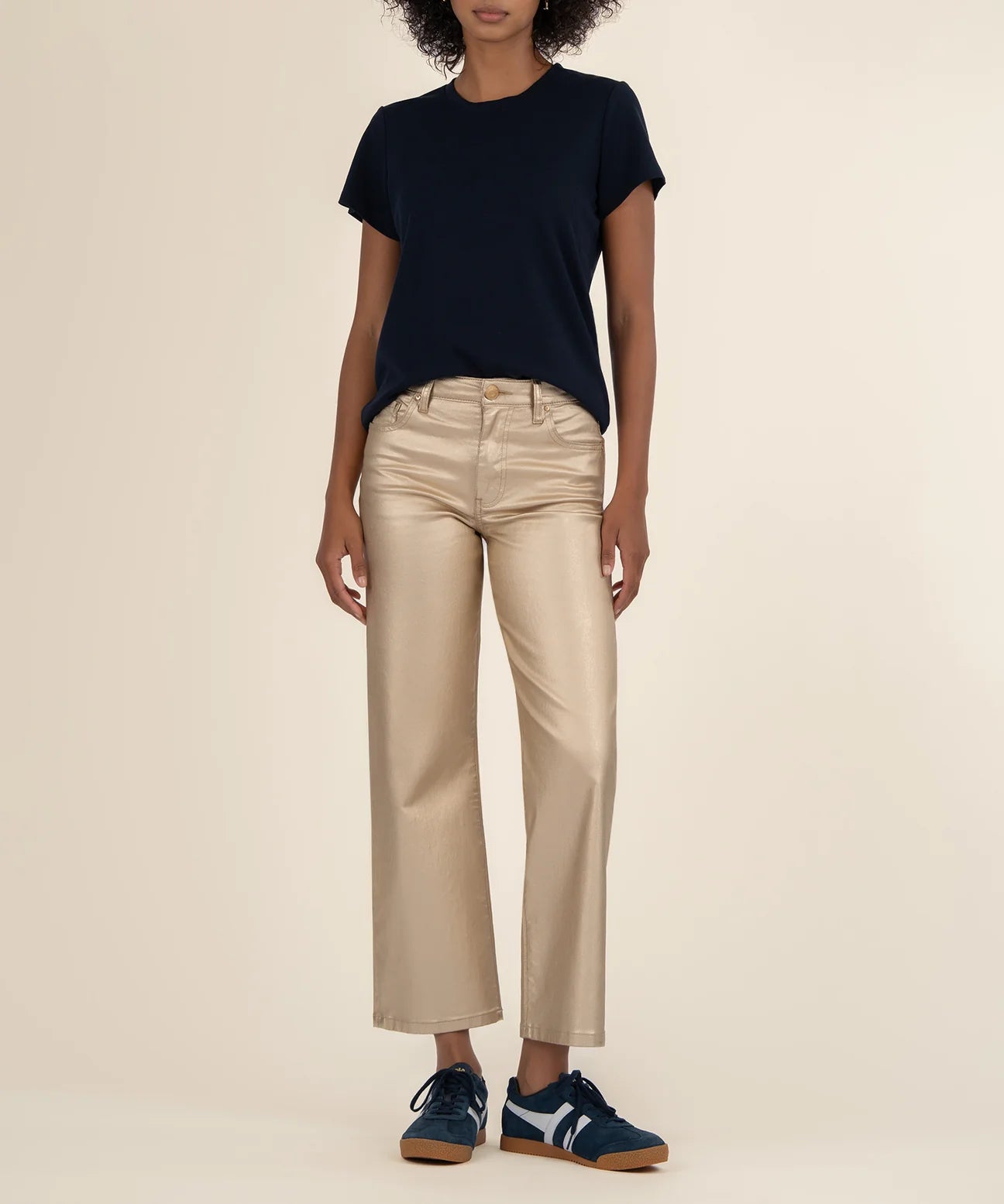 Gold Charlotte High Rise Pants