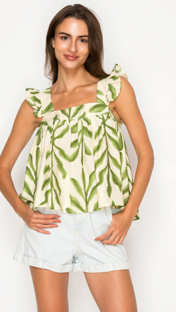 Olive Fern Top