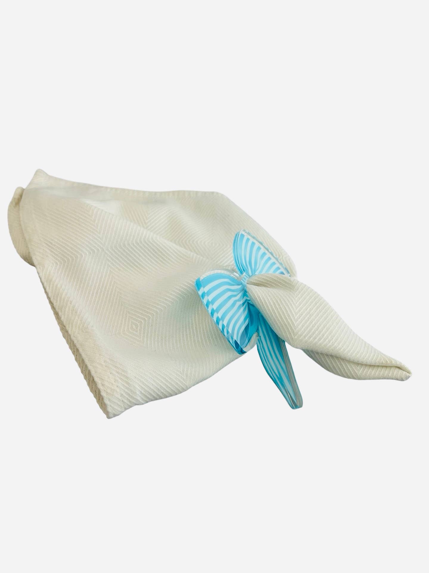 Acrylic Napkin Ring, Blue Bow Set of 4