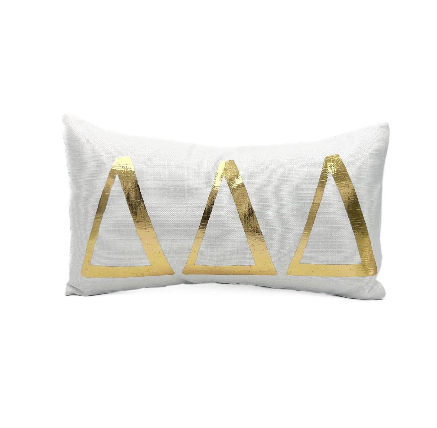Tri Delta Gold Foil Greek Letters Sorority Pillow