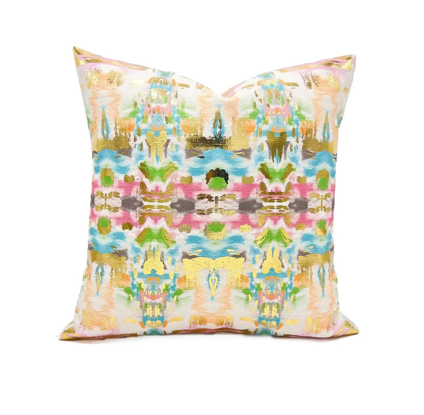 Gold Foil Lila Kaleidoscope Pillow
