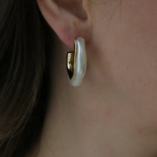 Oyster Hoop Earrings