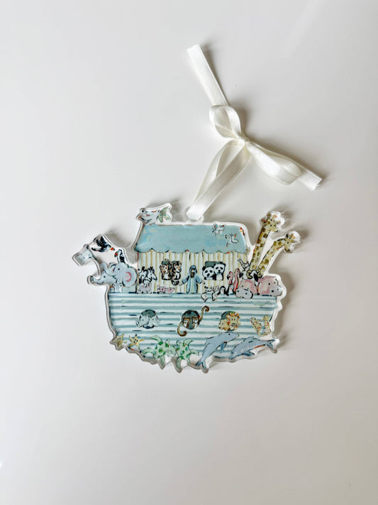Noah's Ark Nursery Acrylic Christmas Ornament | Wreath Charm